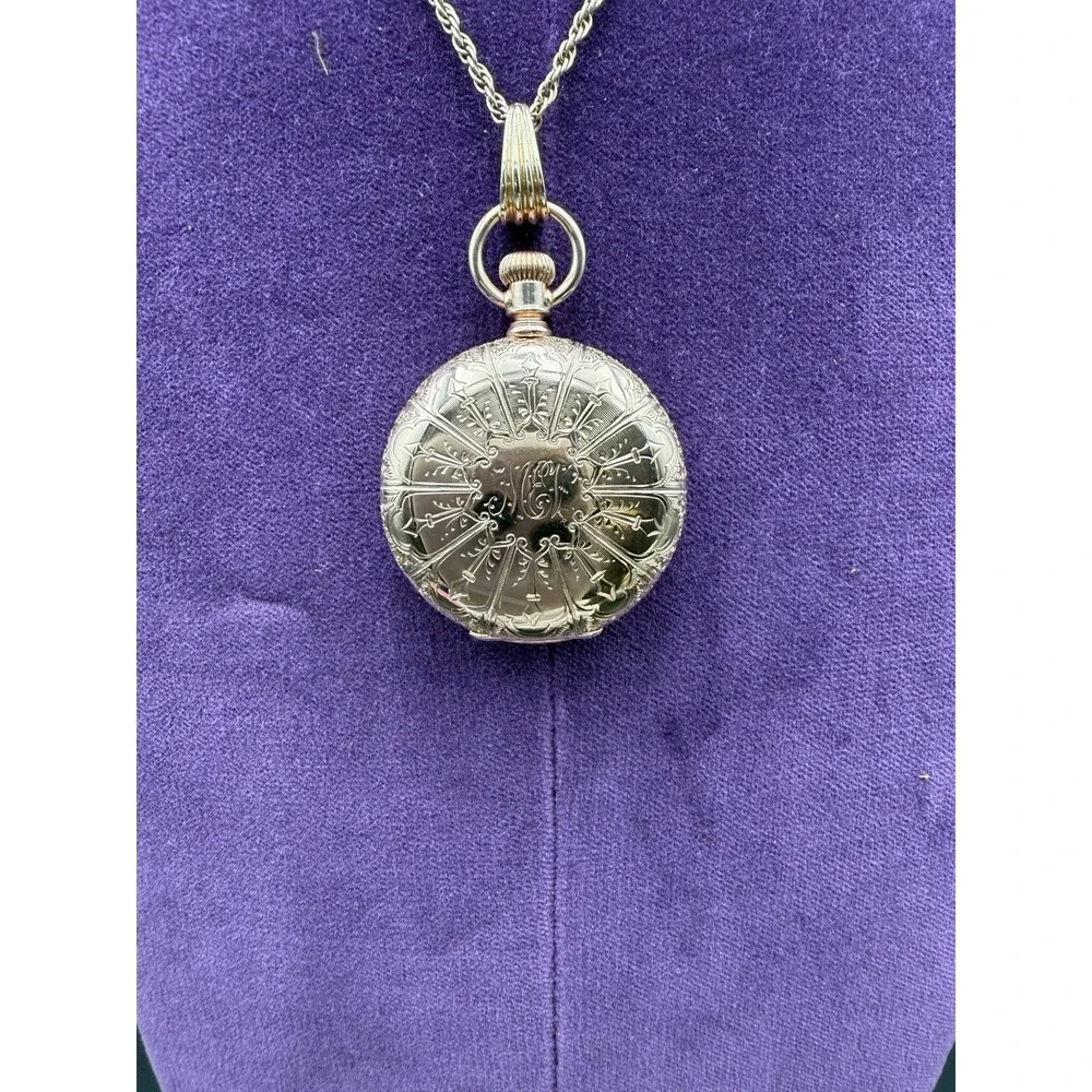 14K SOLID GOLD AMERICAN WALTHAM POCKET WATCH WITH CHAIN 15J